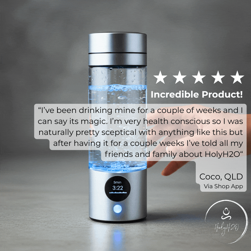 Customer review of HolyH₂O™ Hydronizer Pro hydrogen water bottle